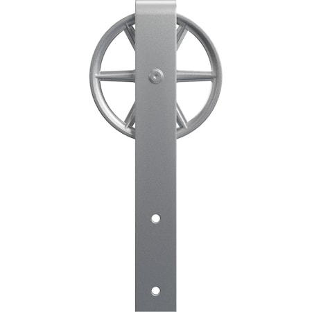 Ekena Millwork Premium Wagon Wheel Roller Hanger w/ Bolts for Barn Door for 2 1/4" Doors, Silver Metallic GB60015RWSM